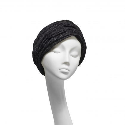 Nerida Fraiman - Softy gathered black stretch lurex Aisha evening hijab  
