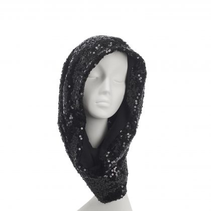 Nerida Fraiman - Luxurious sequin dress snood lined in softest cotton jersey