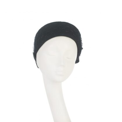 black-classic-Jaqui'O-felt-pillbox-with-netting-and-wide-petersham-bow-at-back-by-London-milliner-neridafraiman