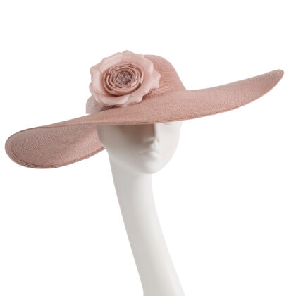 Nerida Fraiman - Giant picture hat with antique rose flower