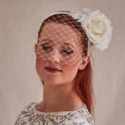 bridal-headband-with-flower-and face-veil