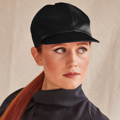 black-duchess-satin-jockey-style-cap-by-London-milliner-nerida-fraiman
